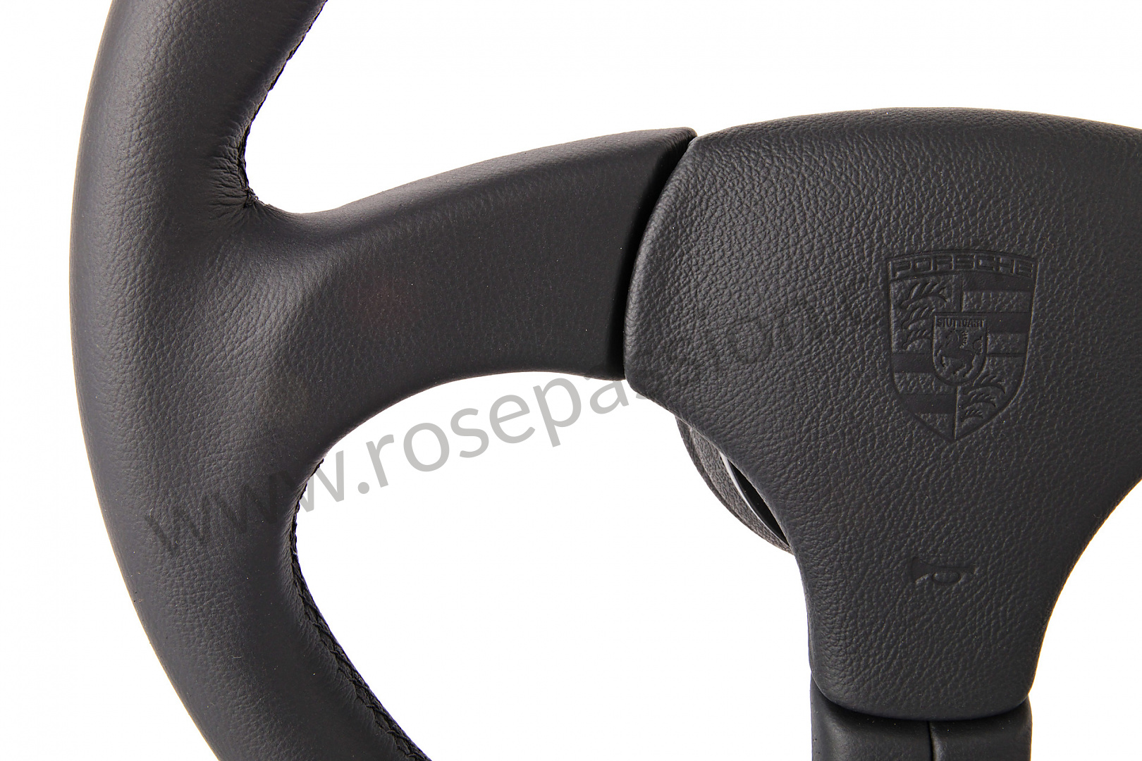 Volant direction Sport (95-00, airbag, cuir noir satiné) - V/A
