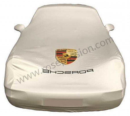 P2673 - Funda cubierta coche con logo a color sobre el cofre 911 964 65-94 con spoiler trasero fijo para Porsche 964 / 911 Carrera 2/4 • 1994 • 964 carrera 2 • Cabrio • Caja auto