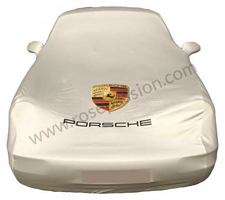 P240657 - Housse de voiture avec aileron arrière fixe avec écusson porsche de couleur pour Porsche 996 Turbo / 996T / 911 Turbo / GT2 • 2004 • 996 turbo • Cabrio • Boite auto