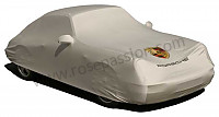 P240657 - Housse de voiture avec aileron arrière fixe avec écusson porsche de couleur pour Porsche 