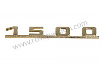 P552875 - LOGO  GOLD-PLATED 1500 for Porsche 356a • 1957 • 1500 carrera gs (547 / 1) • Cabrio a t1 • Manual gearbox, 4 speed