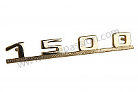 P552875 - LOGO  GOLD-PLATED 1500 for Porsche 356a • 1957 • 1600 (616 / 1 t2) • Cabrio a t2 • Manual gearbox, 4 speed