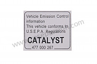 P6862 - Adhesive label (usa) for Porsche 944 • 1987 • 944 turbo • Coupe • Manual gearbox, 5 speed