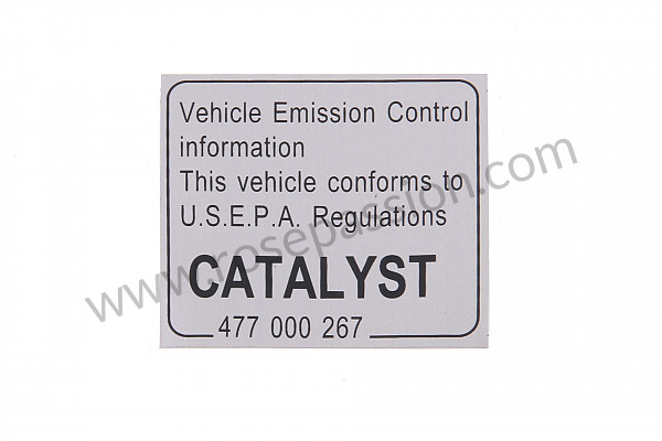 P6862 - Adhesive label (usa) for Porsche 944 • 1986 • 944 turbo m44.50 • Coupe • Manual gearbox, 5 speed