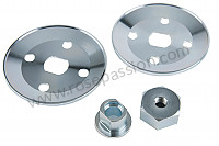 P9134 - Half-pulley kit 356 carrera ( 2 half-pulleys + hub + nut) for Porsche 356a • 1957 • 1500 carrera gs (547 / 1) • Coupe a t1 • Manual gearbox, 4 speed