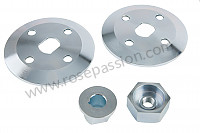P9134 - Half-pulley kit 356 carrera ( 2 half-pulleys + hub + nut) for Porsche 356a • 1955 • 1500 carrera gs (547 / 1) • Coupe a t1 • Manual gearbox, 4 speed