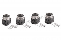 P100245 - Pistons cylinders 356 1600 75 hp (set of 4) (1 mm copper gasket required for 356a-b) for Porsche 356B T5 • 1959 • 1600 s (616 / 2 t5) • Roadster b t5 • Manual gearbox, 4 speed