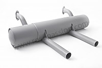 P111979 - Silencer for 356 (early heating version) 2 straight outlets for Porsche 356B T6 • 1962 • 1600 s (616 / 12 t6) • Cabrio b t6 • Manual gearbox, 4 speed