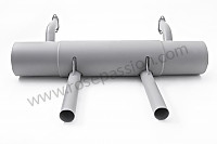 P111979 - Silencer for 356 (early heating version) 2 straight outlets for Porsche 356C • 1965 • 1600 c (616 / 15) • Cabrio c • Manual gearbox, 4 speed