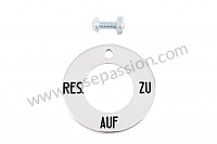 P173885 - Adhesive label "auf-zu-reserve" for Porsche 356B T5 • 1960 • 1600 (616 / 1 t5) • Cabrio b t5 • Manual gearbox, 4 speed