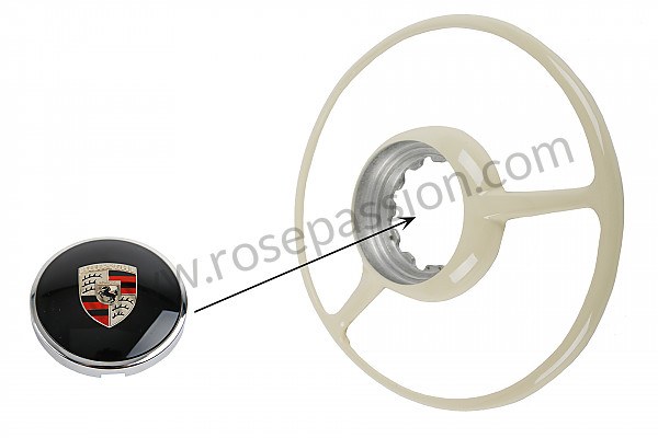 P274176 - Horn button for Porsche 356 pré-a • 1952 • 1100 (369) • Cabrio pré a • Manual gearbox, 4 speed