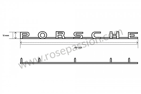 P10082 - Inscripcion para Porsche 356B T5 • 1959 • 1600 (616 / 1 t5) • Roadster b t5 • Caja manual de 4 velocidades