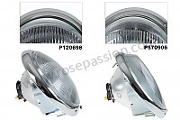 P120698 - Headlight europe 356 for Porsche 356a • 1958 • 1600 s (616 / 2 t2) • Coupe a t2 • Manual gearbox, 4 speed