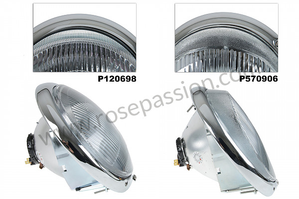 P120698 - Headlight europe 356 for Porsche 356a • 1957 • 1600 s (616 / 2) • Coupe a t1 • Manual gearbox, 4 speed