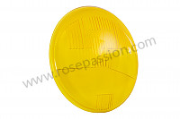 P233077 - Yellow h1 headlamp glass, 912 for Porsche 356a • 1956 • 1600 s (616 / 2) • Speedster a t1 • Manual gearbox, 4 speed