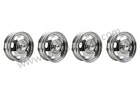 P554671 - LOOK 15 X 5 WHEEL KIT WITH RUDGE TYPE CENTRAL HUB (4 COMPLETE WHEELS) for Porsche 356B T6 • 1961 • 1600 s (616 / 12 t6) • Roadster b t6 • Manual gearbox, 4 speed