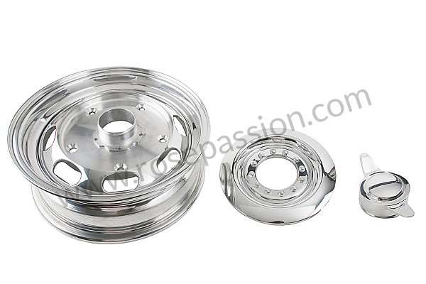P554671 - LOOK 15 X 5 WHEEL KIT WITH RUDGE TYPE CENTRAL HUB (4 COMPLETE WHEELS) for Porsche 356B T5 • 1961 • 1600 super 90 (616 / 7 t5) • Roadster b t5 • Manual gearbox, 4 speed