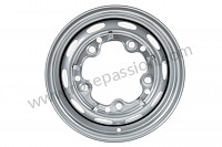 P275943 - Perforated disc wheel  prime coated for Porsche 356B T6 • 1962 • 1600 s (616 / 12 t6) • Cabrio b t6 • Manual gearbox, 4 speed