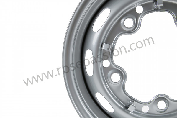 P275943 - Perforated disc wheel  prime coated for Porsche 356B T5 • 1961 • 1600 super 90 (616 / 7 t5) • Karmann hardtop coupe b t5 • Manual gearbox, 4 speed