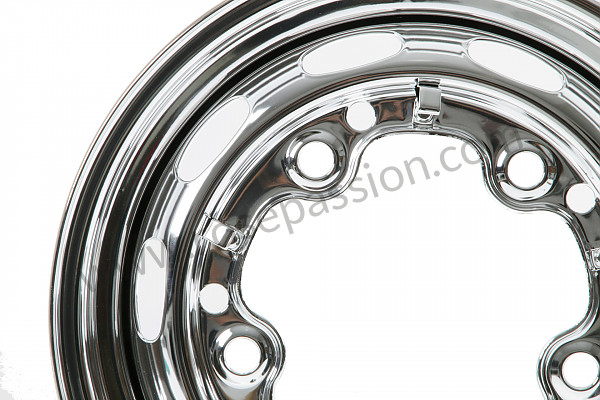P275944 - Perforated disc wheel  chrome for Porsche 356B T6 • 1962 • 2000 carrera gs (587 / 1) • Coupe reutter b t6 • Manual gearbox, 4 speed