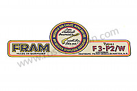 P129341 - Decalque para filtro de óleo fram lateral 356 52-57 para Porsche 356a • 1956 • 1300 (506 / 2) • Speedster a t1 • Caixa manual 4 velocidades