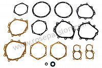 P10506 - Set of seals for Porsche 356a • 1957 • 1600 s (616 / 2 t2) • Coupe a t2 • Manual gearbox, 4 speed