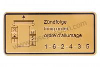 P12467 - Étiquette ordre allumage pour Porsche 