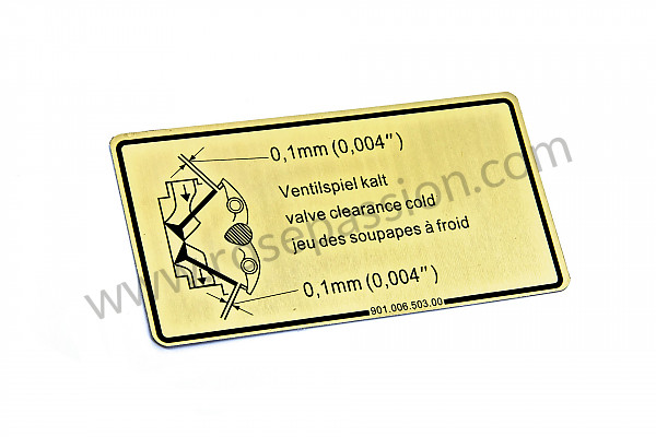 P12468 - Valve clearance label for Porsche 911 G • 1988 • 3.2 g50 • Coupe • Manual gearbox, 5 speed