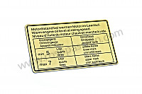 P12469 - Engine oil level label for Porsche 911 Classic • 1971 • 2.2t • Coupe • Manual gearbox, 4 speed