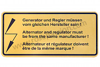 P12473 - Étiquette régulateur / alternateur  pour Porsche 