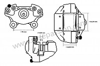 P277908 - Étrier fixe gauche sans garniture pour Porsche 911 Classic • 1968 • 2.0l • Coupe • Boite manuelle 5 vitesses