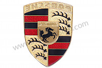 P13853 - Lid emblem for Porsche 911 Turbo / 911T / GT2 / 965 • 1989 • 3.3 turbo • Cabrio • Manual gearbox, 5 speed