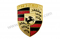 P13853 - Lid emblem for Porsche 911 Turbo / 911T / GT2 / 965 • 1987 • 3.3 turbo • Cabrio • Manual gearbox, 4 speed