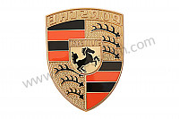 P183986 - Écusson de capot spécial orange et noir pour Porsche 