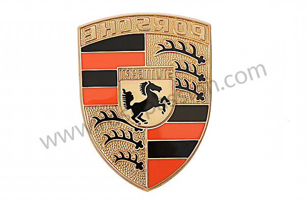 P183986 - Écusson de capot spécial orange et noir pour Porsche 911 Classic • 1973 • 2.4t • Targa • Boite auto