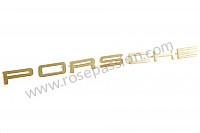 P13855 - Monogramme porsche dore pour Porsche 