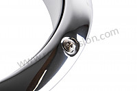 P14259 - Chrome headlight cover (large model) for Porsche 911 G • 1974 • 2.7s • Coupe • Manual gearbox, 4 speed