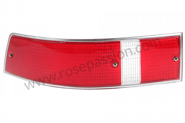 P14298 - Vidro de indicador de mudança de direção traseiro esq. 911 69-89 vermelho com contorno cromado para Porsche 912 • 1969 • 912 1.6 • Coupe • Caixa manual 5 velocidades