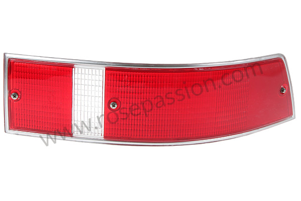 P14300 - Glace clignotant ARD 911 69-89 rouge avec entourage chrome pour Porsche 