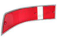 P14300 - Glace clignotant ARD 911 69-89 rouge avec entourage chrome pour Porsche 