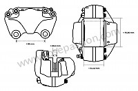 P15490 - Étrier frein ( entraxe fixation 89mm) pour Porsche 