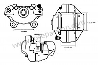 P15493 - Étrier frein ( vérifier car entraxe fixation 76mm) pour Porsche 911 Classic • 1970 • 2.2e • Targa • Boite auto