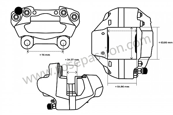 P15518 - Fixed calliper for Porsche 911 G • 1974 • 2.7 • Targa • Automatic gearbox