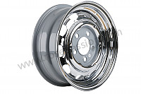 P405167 - 15 X 6 INCH DISC BRAKE STEEL RIM SILVER CHROME FINISH, 42 MM OFFSET. MADE IN THE USA WITH FACTORY TOOLS. FOR 356C 911 912 for Porsche 