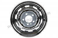 P405167 - 15 X 6 INCH DISC BRAKE STEEL RIM SILVER CHROME FINISH, 42 MM OFFSET. MADE IN THE USA WITH FACTORY TOOLS. FOR 356C 911 912 for Porsche 
