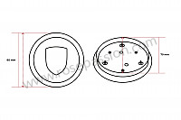 P15631 - Tapa embellecedor rueda para Porsche 911 G • 1975 • 2.7s • Targa • Caja manual de 5 velocidades