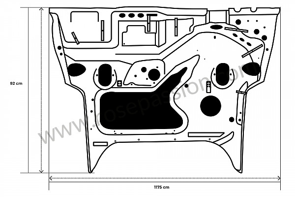 P280487 - Piso da bagageira para Porsche 911 Classic • 1970 • 2.2t • Coupe • Caixa manual 4 velocidades