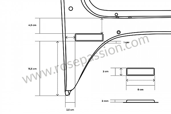 P280487 - Piso del maletero para Porsche 912 • 1969 • 912 1.6 • Targa • Caja manual de 4 velocidades