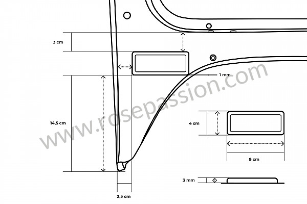 P280489 - Boot floor plate for Porsche 911 G • 1975 • 2.7s • Targa • Automatic gearbox