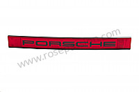 P18688 - Plaque reflectorisante porsche (écriture porsche en noir) pour Porsche 